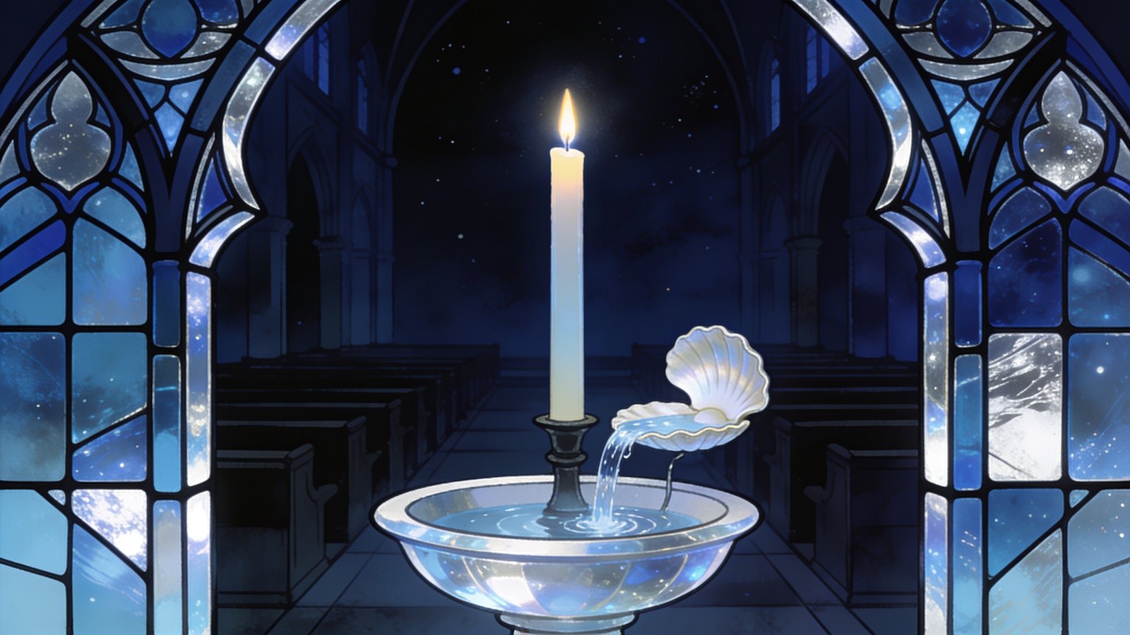 Devenir catholique adulte — vitrail